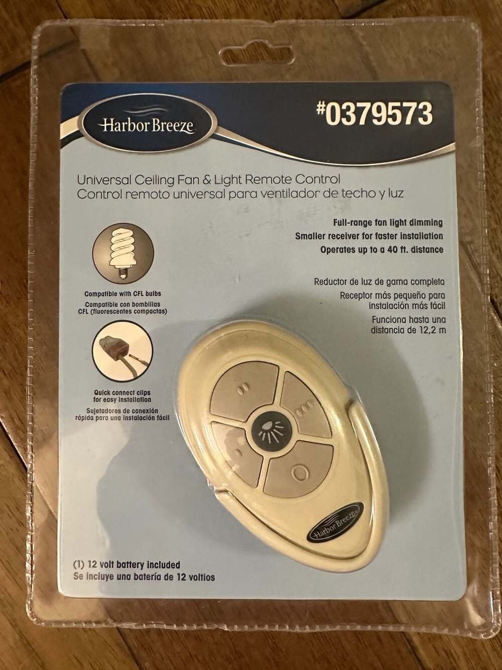 New! Harbor Breeze Universal Ceiling Fan & Light Remote Control Kit #0379573 RCE